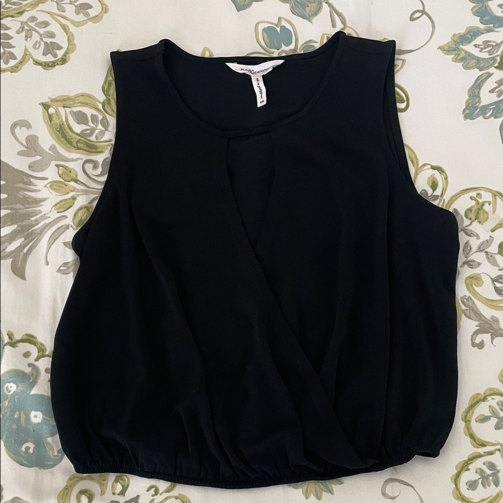 BCBG Black Sleeveless Women's Crop Top